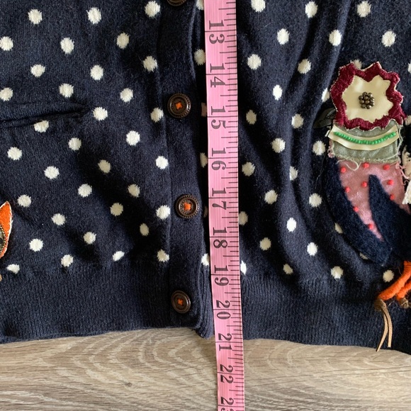 Anthropology Charlie & Rose cardigan size medium with birds EUC 🌼 - Picture 9 of 10